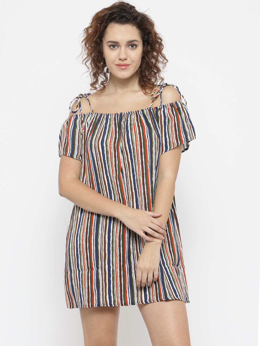 Women Multicoloured Striped Dress