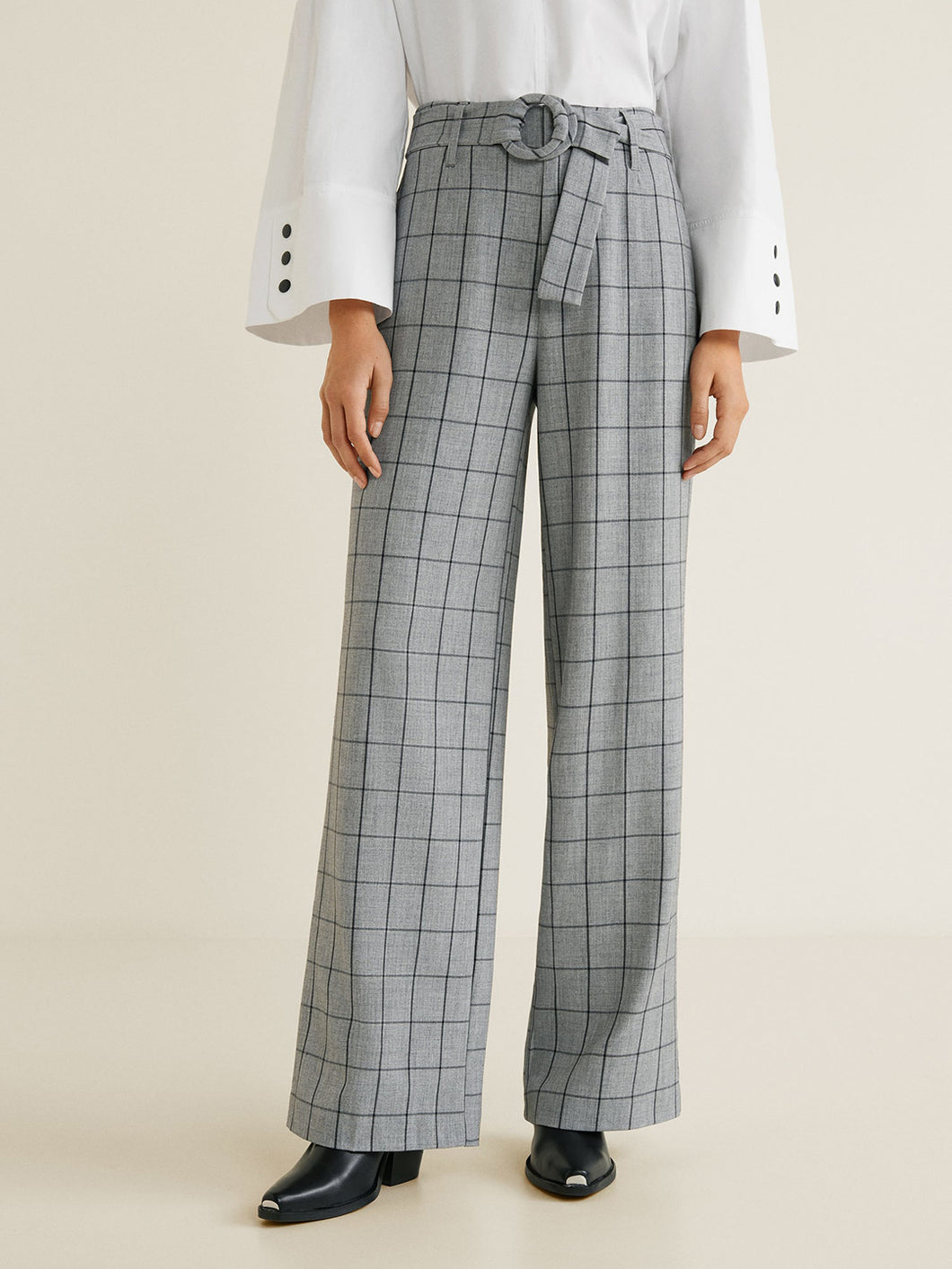 Buy MARIE CLAIRE Womens Solid Parallel Trousers | Shoppers Stop